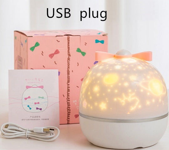 Star Moon Starry Sky Projector LED Night Light for Children Bedroom Decor Remote Control Rotating Baby Flashing Projection Lamp