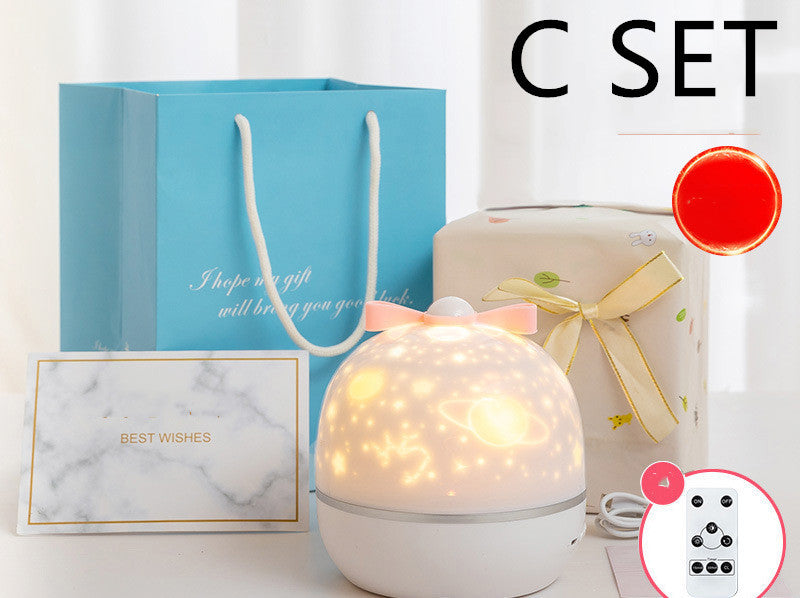Star Moon Starry Sky Projector LED Night Light for Children Bedroom Decor Remote Control Rotating Baby Flashing Projection Lamp