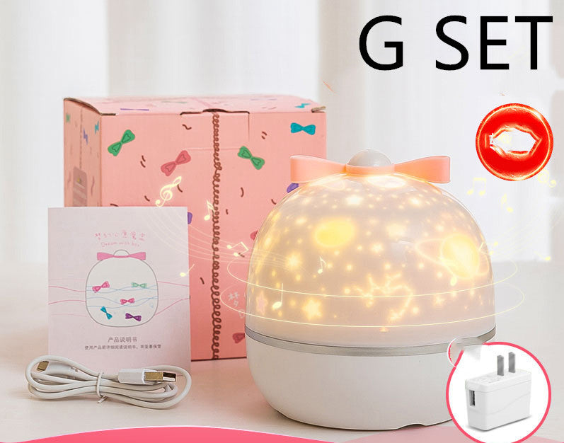 Star Moon Starry Sky Projector LED Night Light for Children Bedroom Decor Remote Control Rotating Baby Flashing Projection Lamp